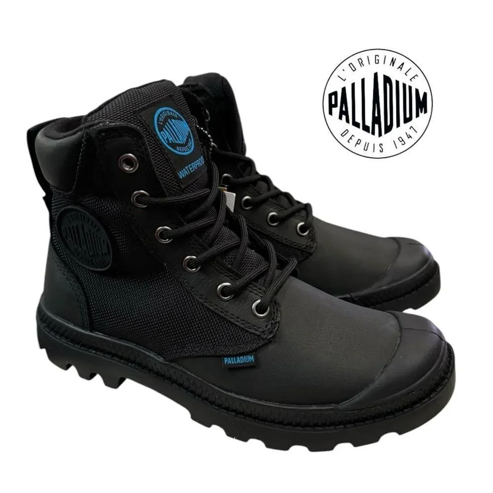 New Palladium Pampa Sport Cuff WPN Women's Black Waterproof Boots 5.5